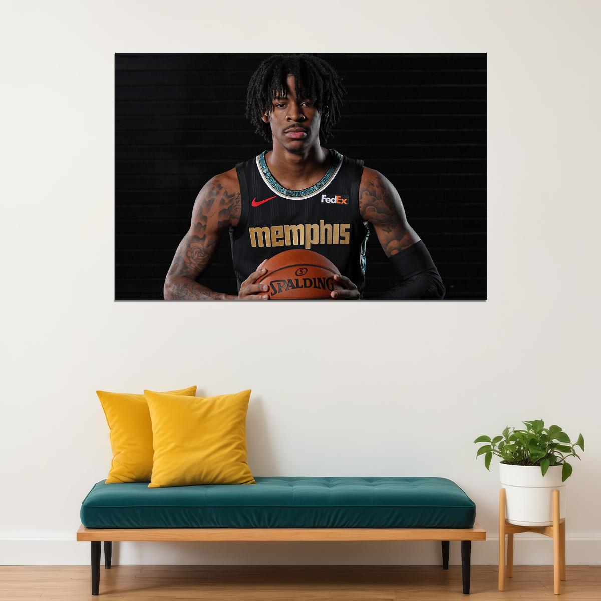 Ja Morant Memphis Basketball Star Poster Wall Art Print Home Wall Decor - xonomax