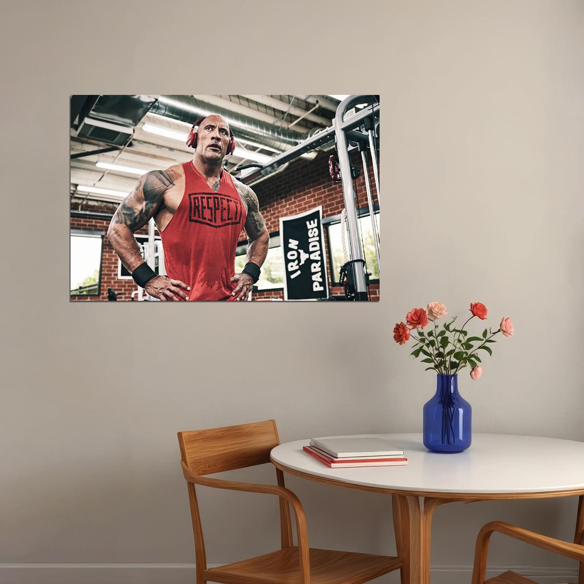 Dwayne Johnson The Rock Muscle Black Adam Poster Wall Art Print Home Wall Decor - xonomax