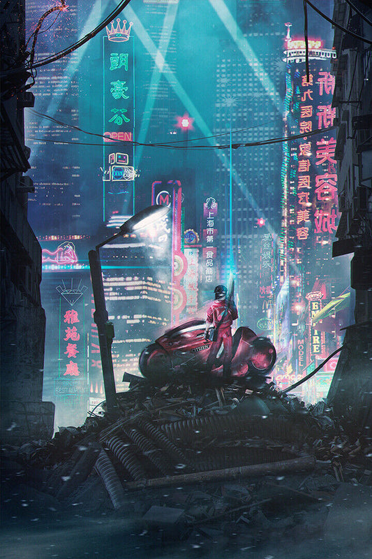 Akira Red Fighting Hot Japan Anime Action Poster Wall Art Print Home Wall Decor - xonomax