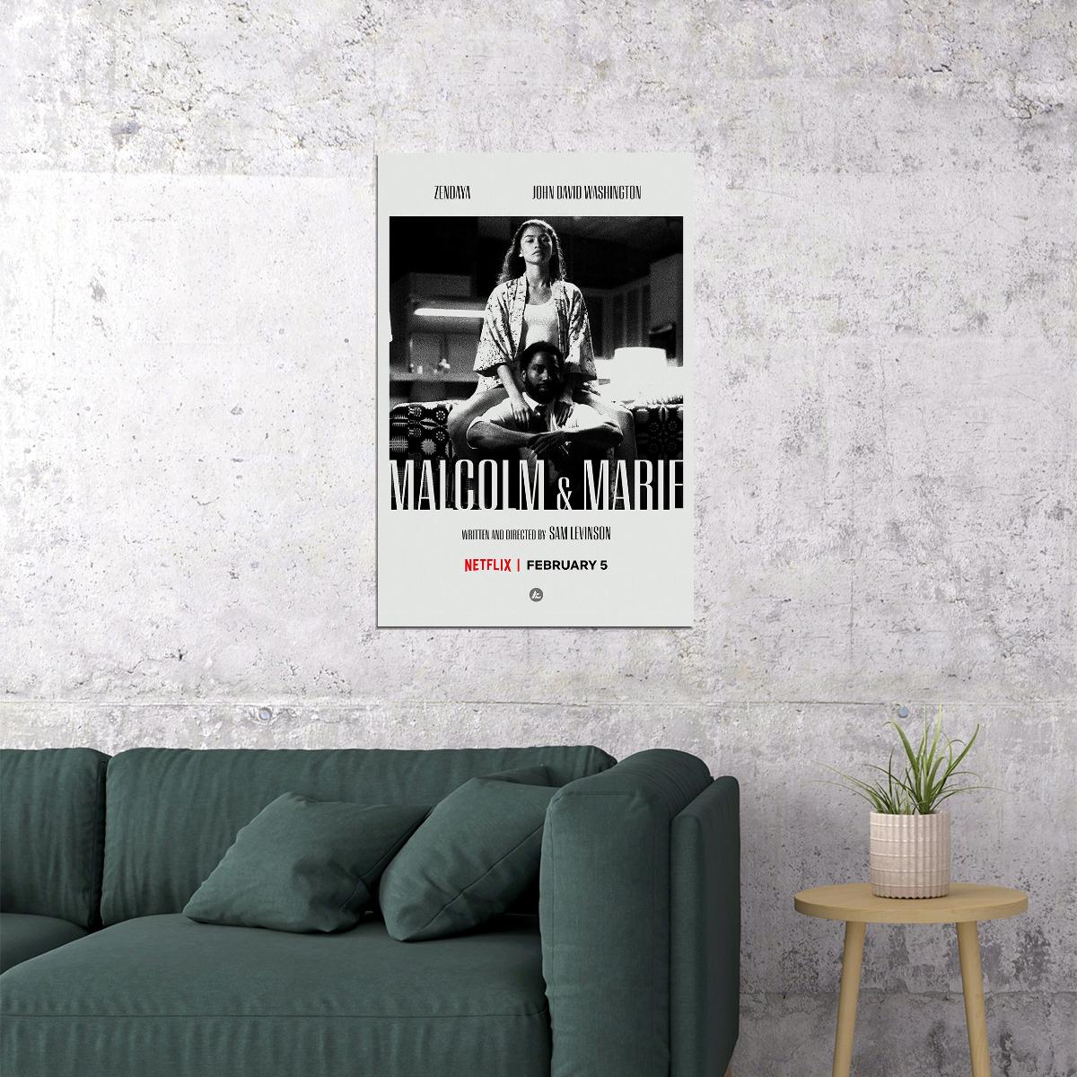 Malcolm And Marie Love Hot Movie Romantic Poster Wall Art Print Home Wall Decor - xonomax