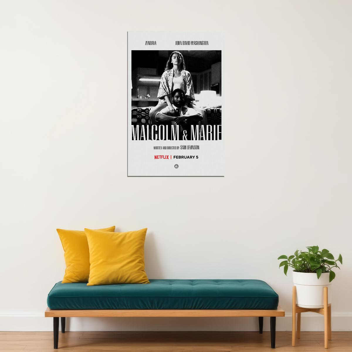 Malcolm And Marie Love Hot Movie Romantic Poster Wall Art Print Home Wall Decor - xonomax