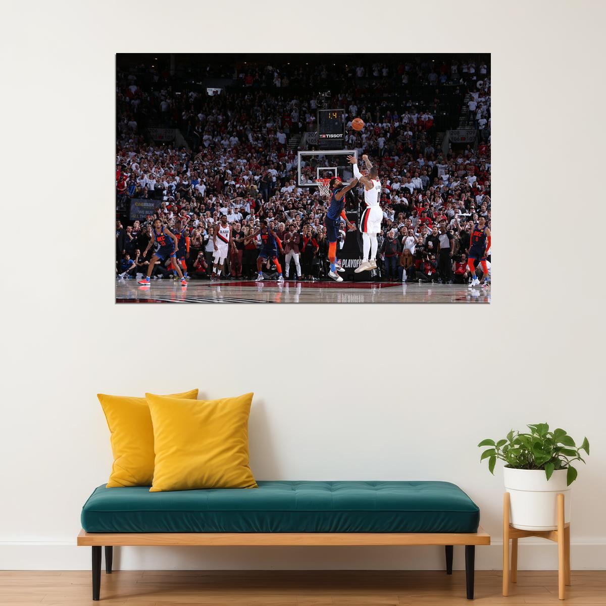 Damian Lillard Portland Basketball Poster Wall Art Print Home Wall Decor - xonomax
