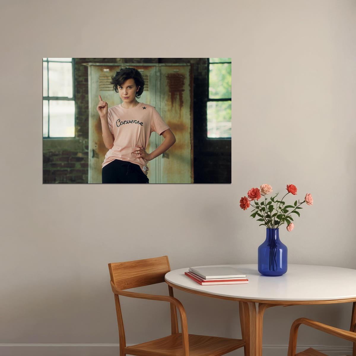 Millie Bobby Brown Eleven Uk Actor Artist Poster Wall Art Print Home Wall Decor - xonomax