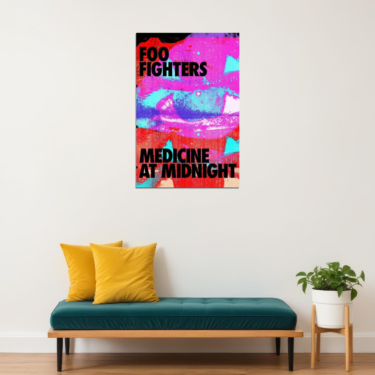 Foo Fighters Medicine At Midnight Musicians Poster Wall Art Print Home Wall Decor - xonomax