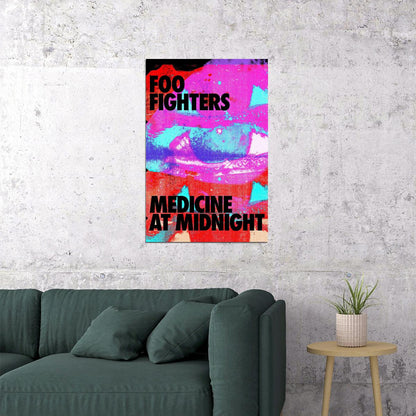 Foo Fighters Medicine At Midnight Musicians Poster Wall Art Print Home Wall Decor - xonomax