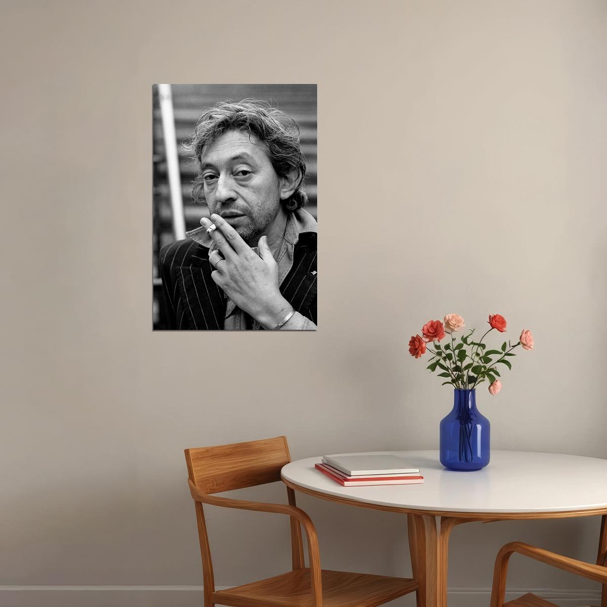 Singer Serge Gainsbourg Director Filmmaker Poster Wall Art Print Home Wall Decor - xonomax