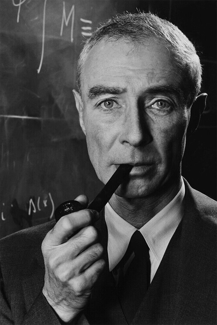 Oppenheimer With Pipe University Professor Poster Wall Art Print Home Wall Decor