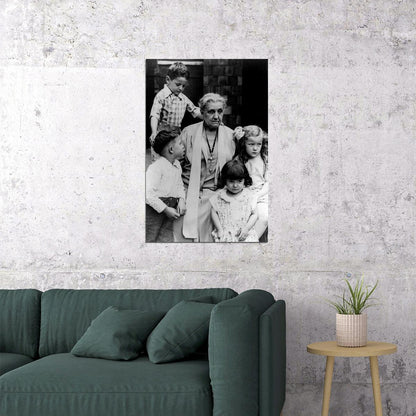 Jane Addams Posing With Children Poster Wall Art Print Home Wall Decor - xonomax