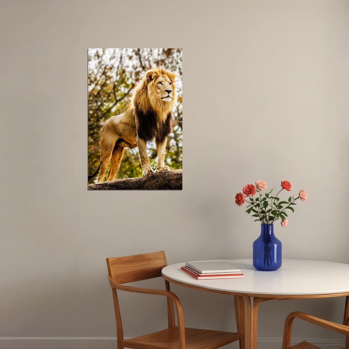 Wild Lion Dangerous Nature Big Animals Poster Wall Art Print Home Wall Decor - xonomax