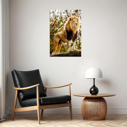 Wild Lion Dangerous Nature Big Animals Poster Wall Art Print Home Wall Decor - xonomax