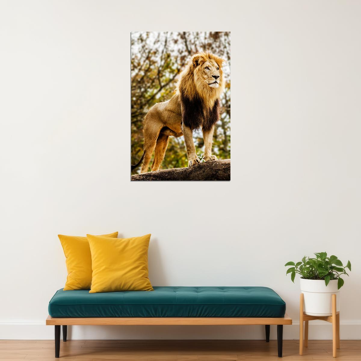 Wild Lion Dangerous Nature Big Animals Poster Wall Art Print Home Wall Decor - xonomax