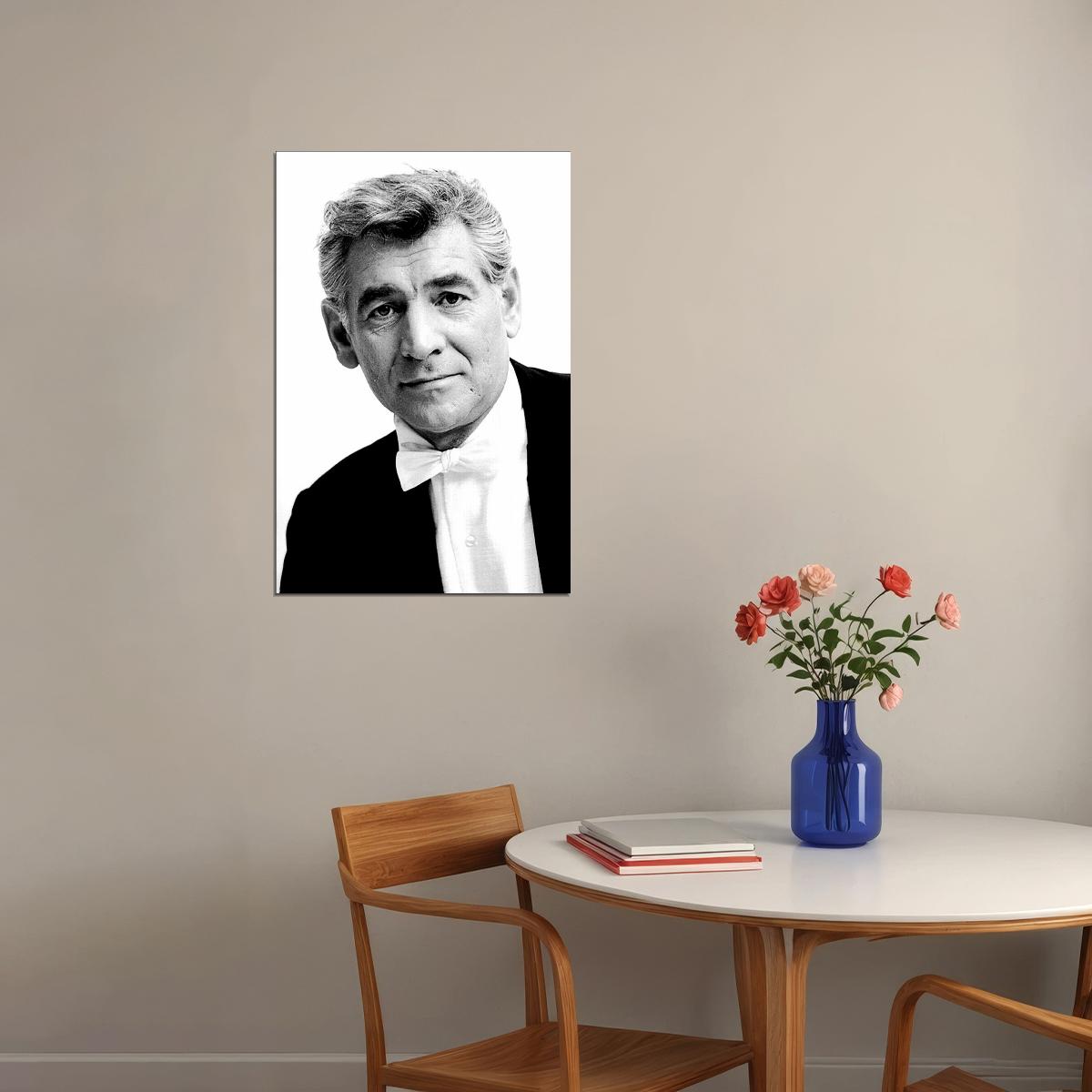 Leonard Bernstein Conductor And Writer Poster Wall Art Print Home Wall Decor - xonomax