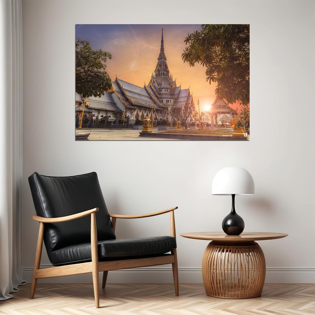 Thailand Temple Beautiful Architecture Poster Wall Art Print Home Wall Decor - xonomax