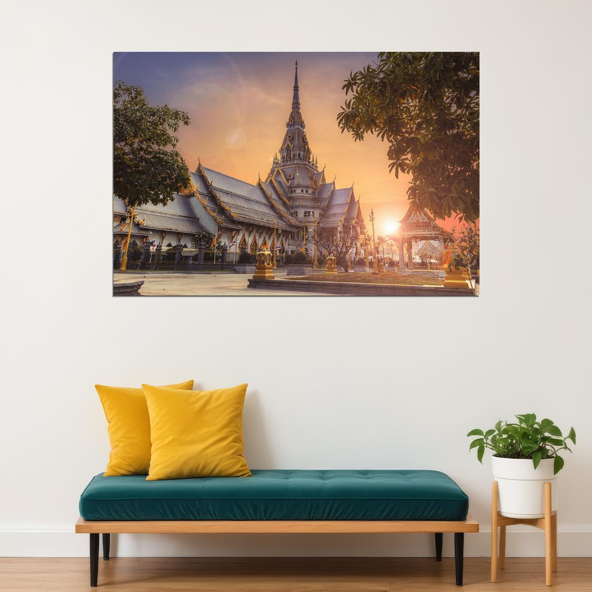 Thailand Temple Beautiful Architecture Poster Wall Art Print Home Wall Decor - xonomax