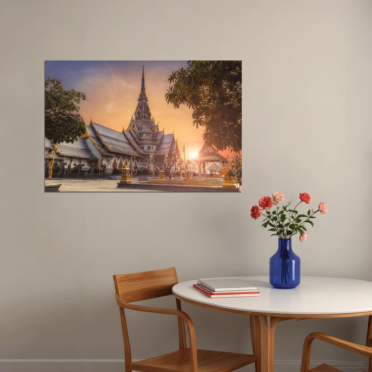 Thailand Temple Beautiful Architecture Poster Wall Art Print Home Wall Decor - xonomax
