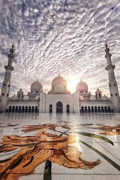 White Palace Muslim Mosque Poster Wall Art Print Home Wall Decor - xonomax