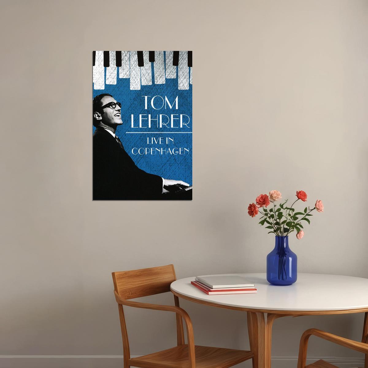 Tom Lehrer Sings And Plays Piano Poster Wall Art Print Home Wall Decor