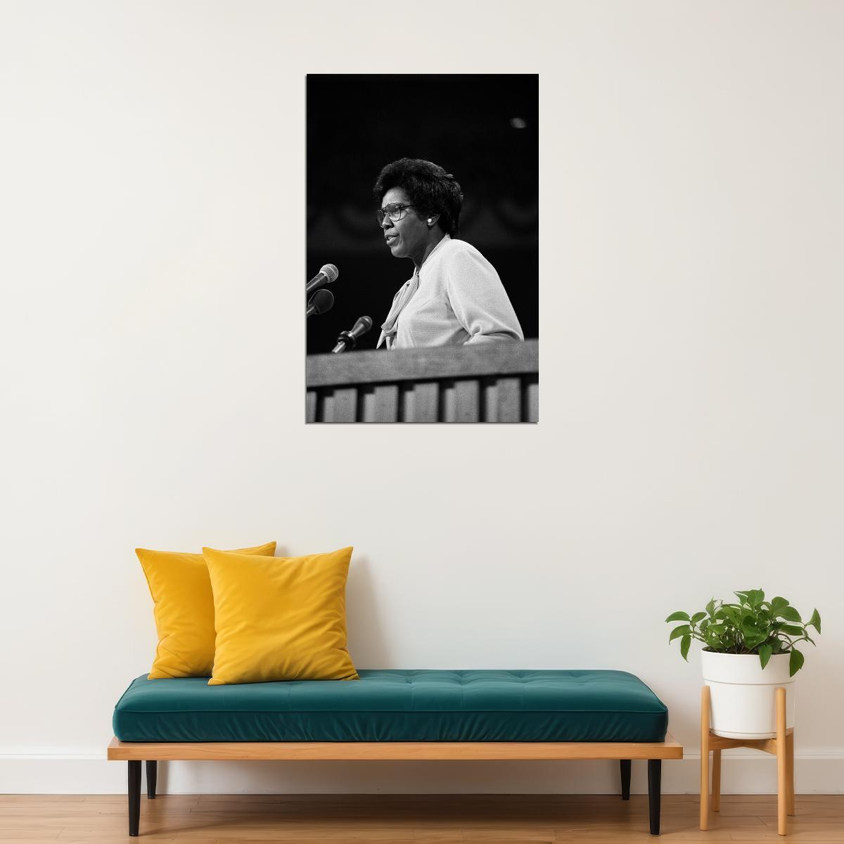 Barbara Jordan Talking To Press Headshot Poster Wall Art Print Home Wall Decor - xonomax