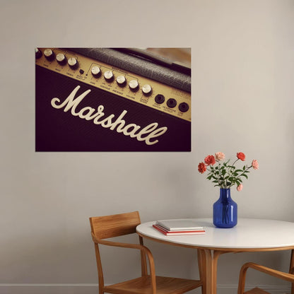 Marshall Black Guitar Amplfier Music Equipment Poster Wall Art Print Home Wall Decor - xonomax