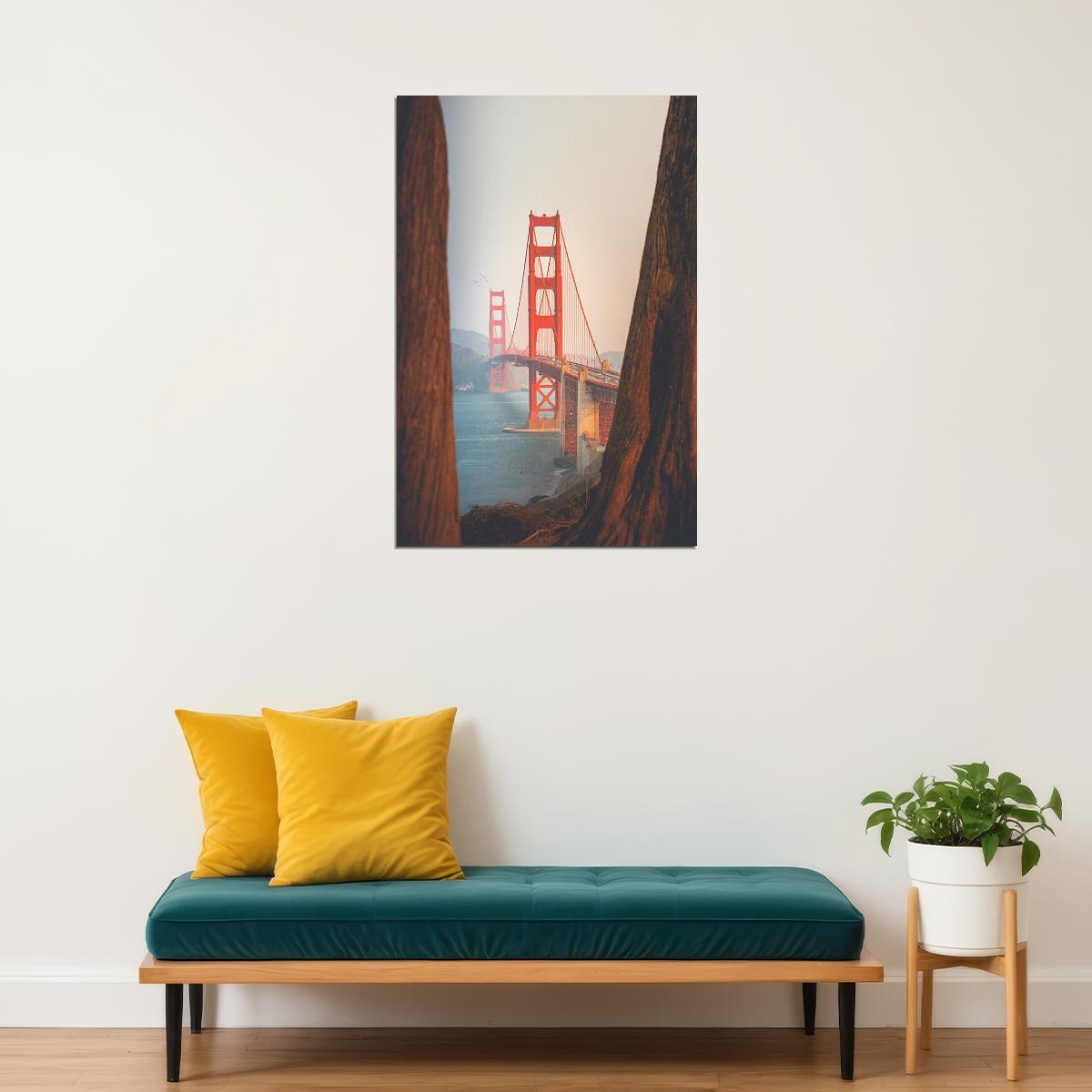 Golden Gate Bridge San Francisco Poster Wall Art Print Home Wall Decor - xonomax