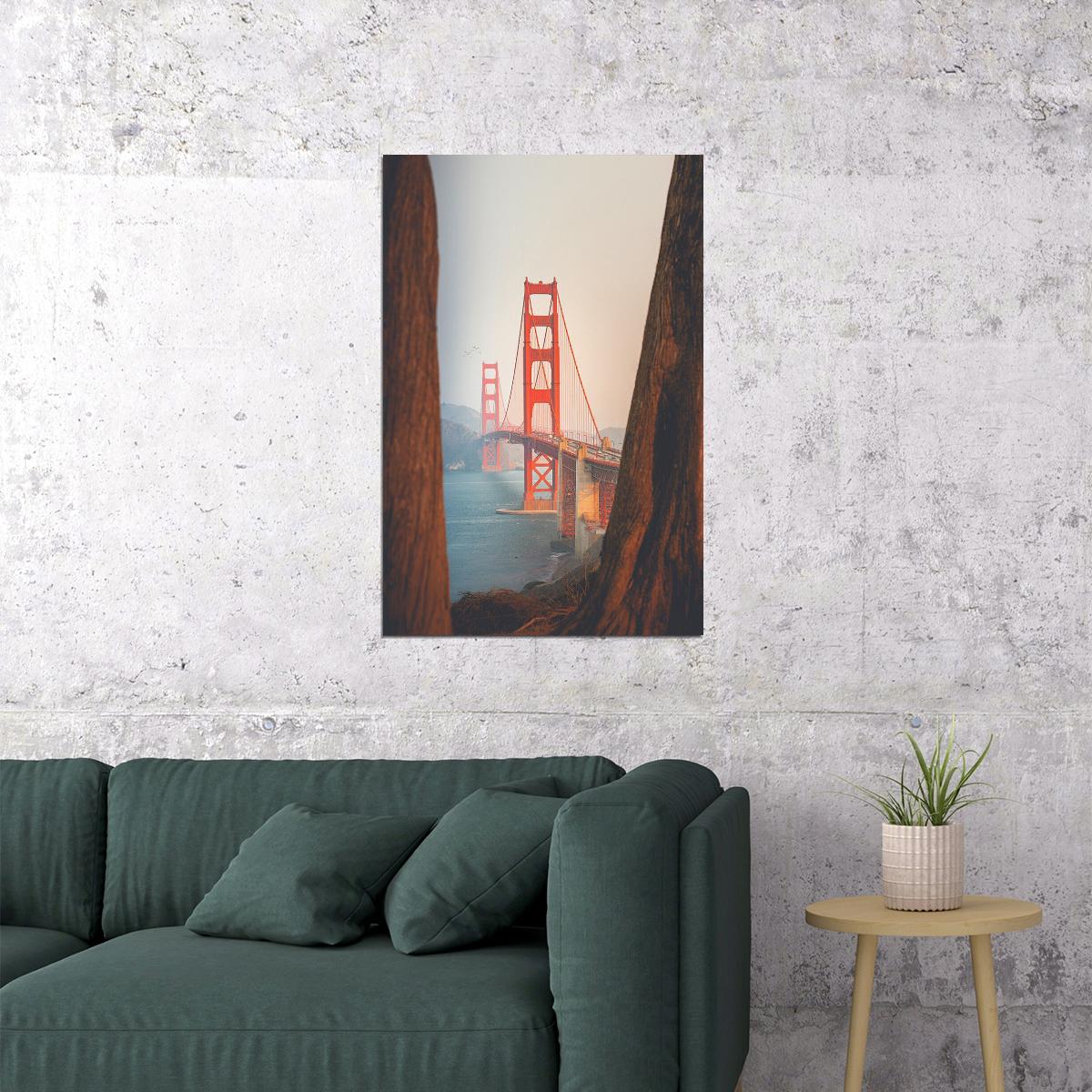 Golden Gate Bridge San Francisco Poster Wall Art Print Home Wall Decor - xonomax