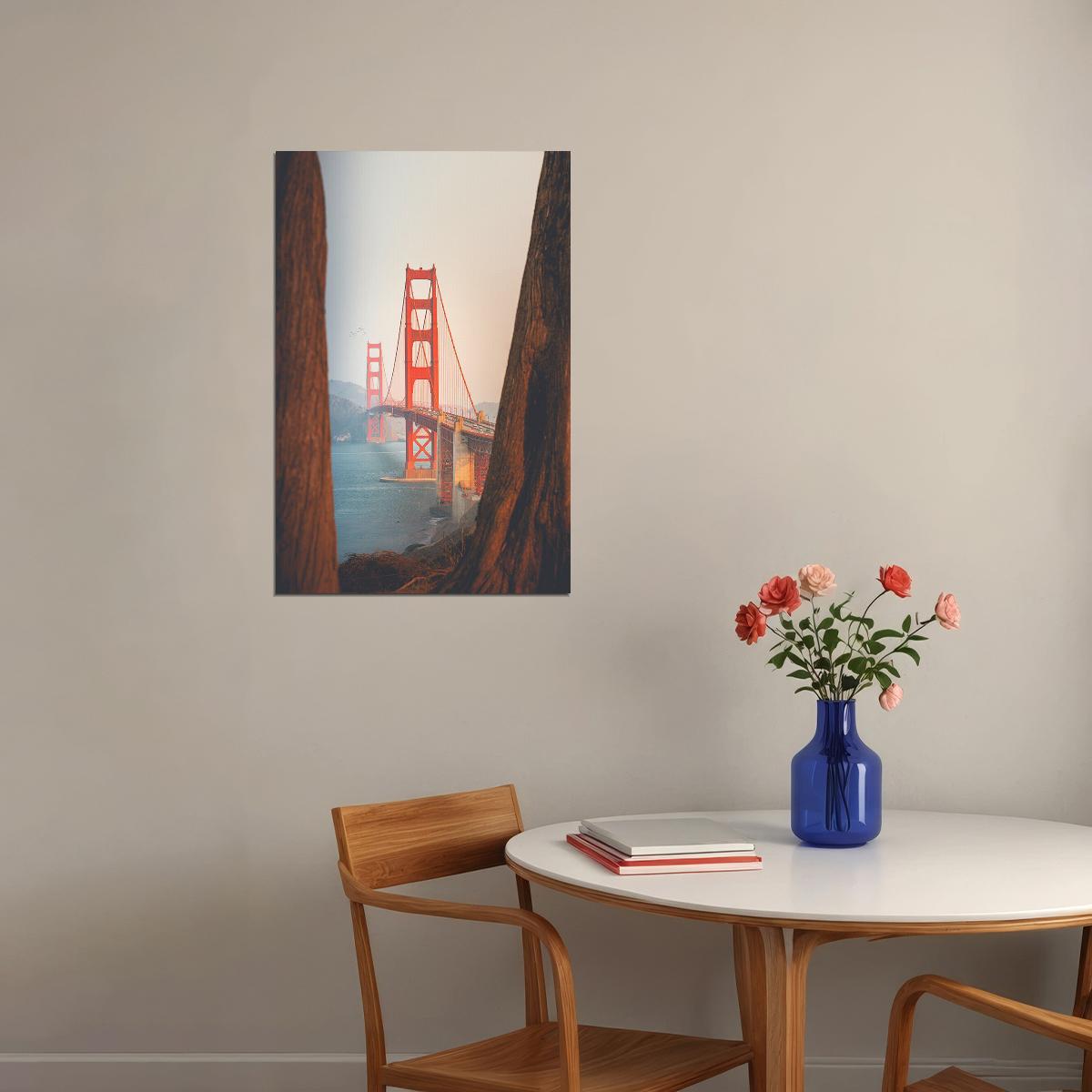 Golden Gate Bridge San Francisco Poster Wall Art Print Home Wall Decor - xonomax