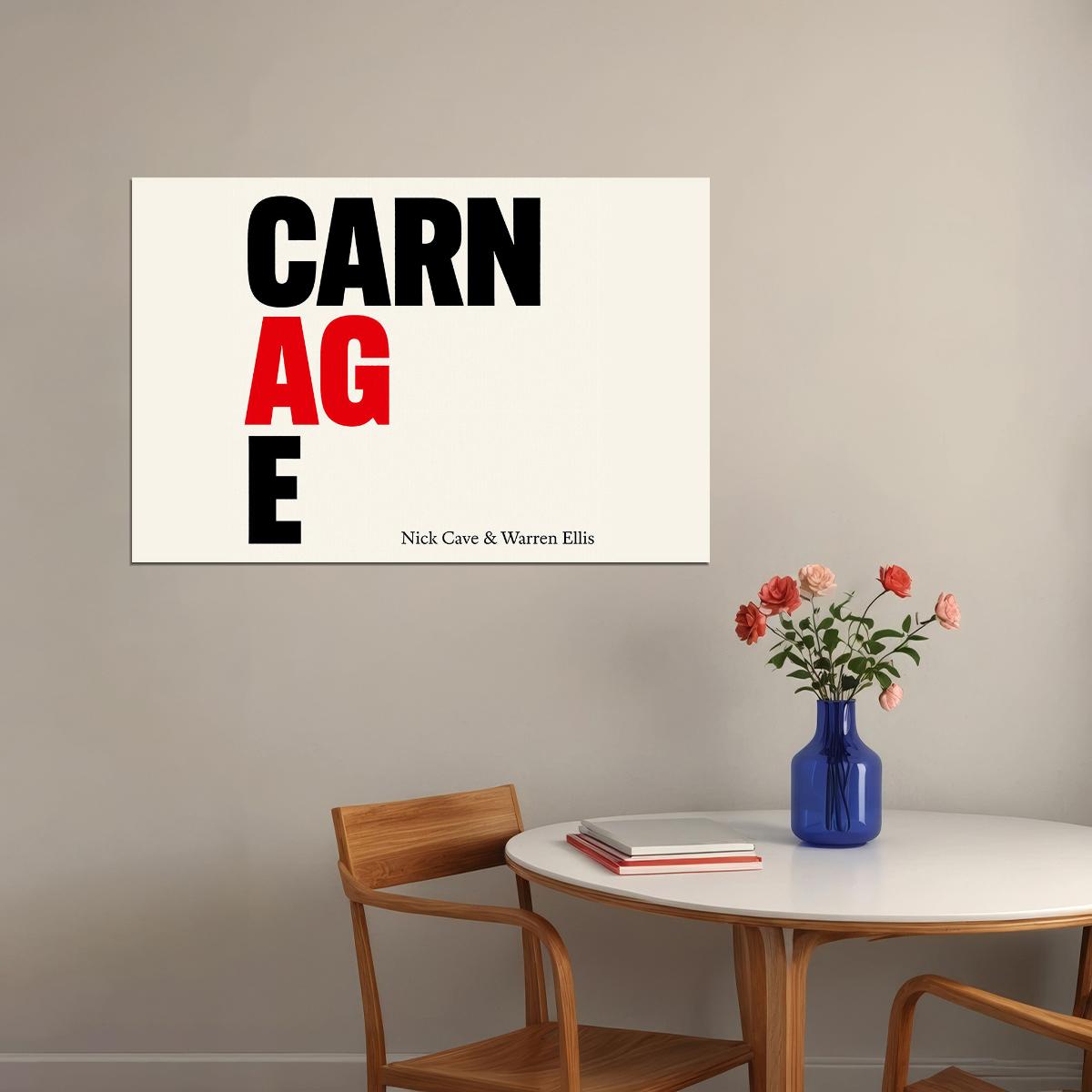 Rock Singer Nick Cave Carnage Music Album Poster Wall Art Print Home Wall Decor