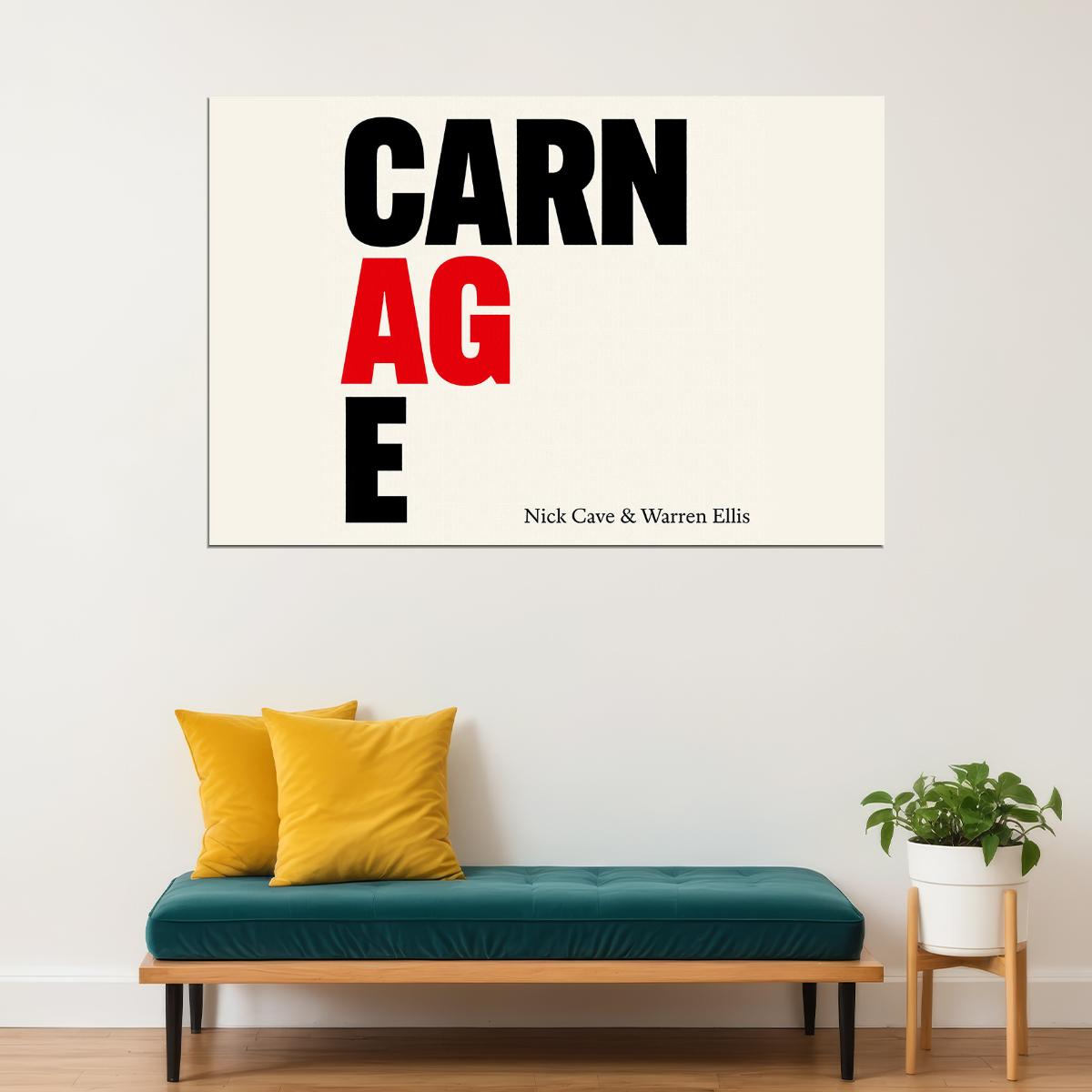 Rock Singer Nick Cave Carnage Music Album Poster Wall Art Print Home Wall Decor