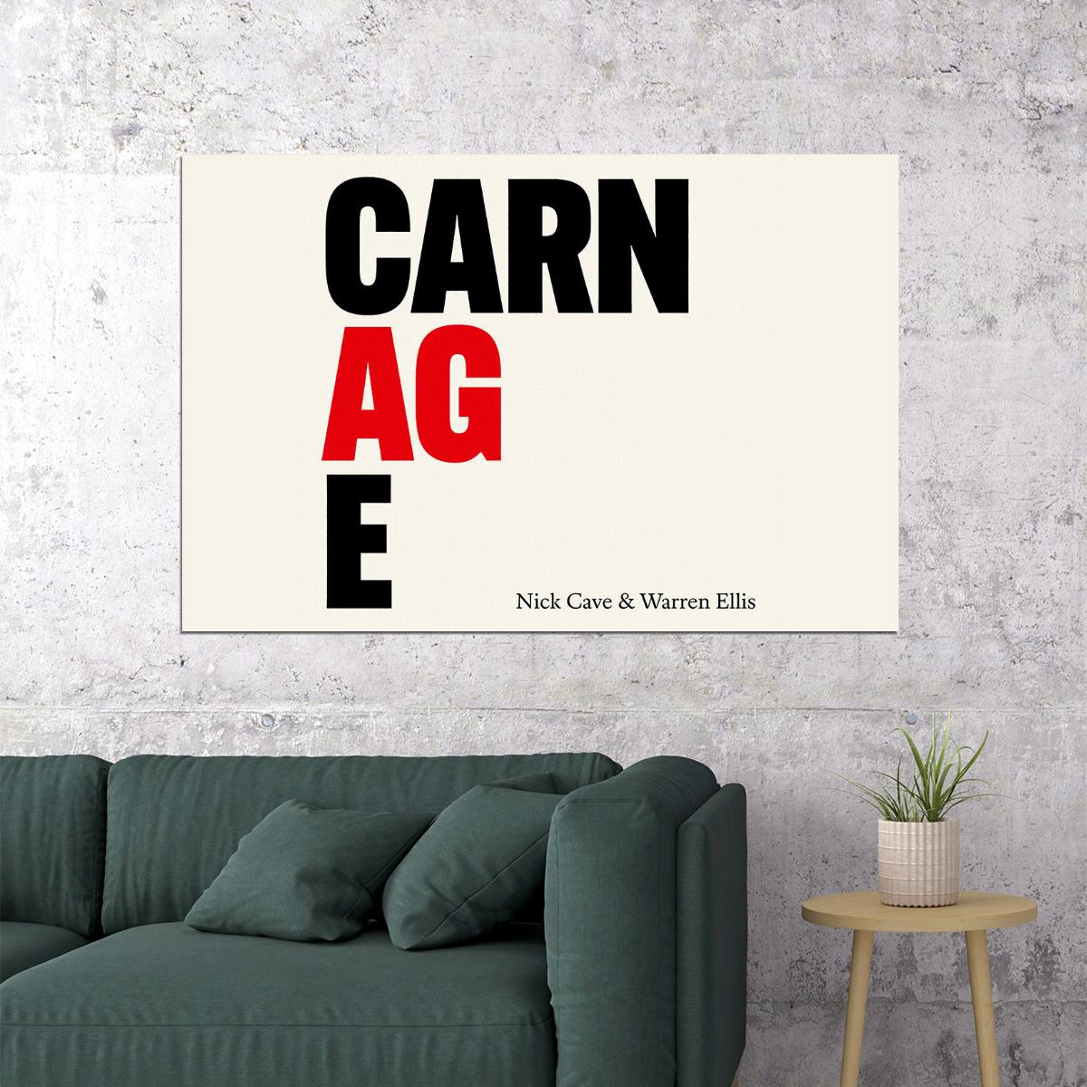 Rock Singer Nick Cave Carnage Music Album Poster Wall Art Print Home Wall Decor