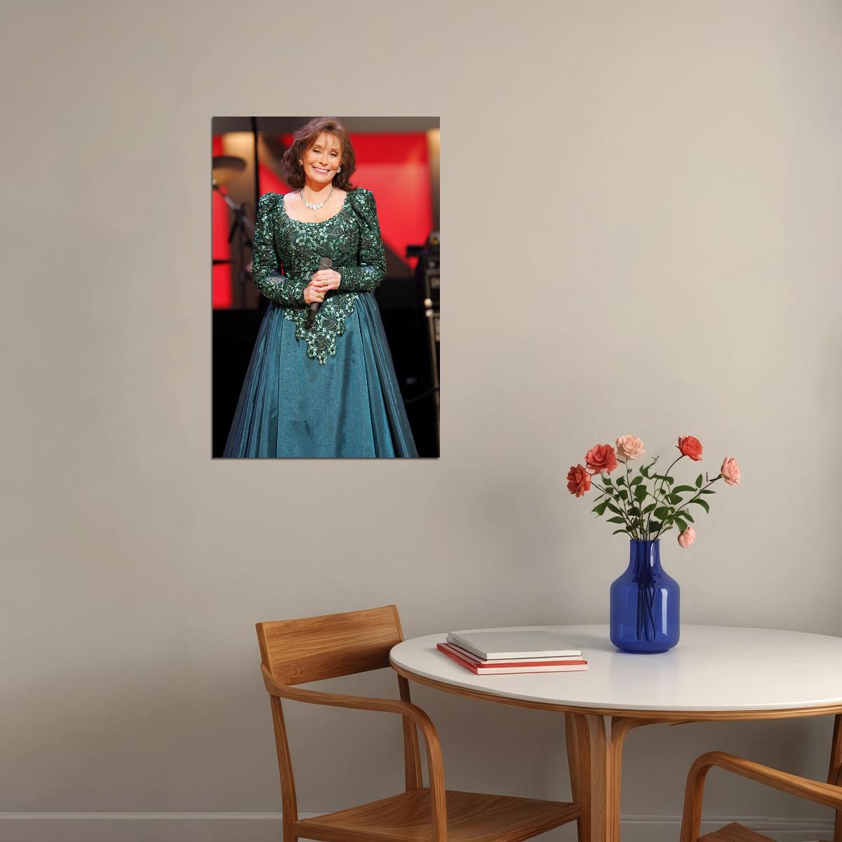 Country Singer Loretta Lynn In Concert Singer Poster Wall Art Print Home Wall Decor - xonomax