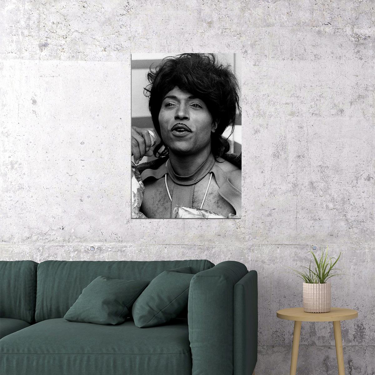 Little Richard Sings Musician Poster Wall Art Print Home Wall Decor - xonomax