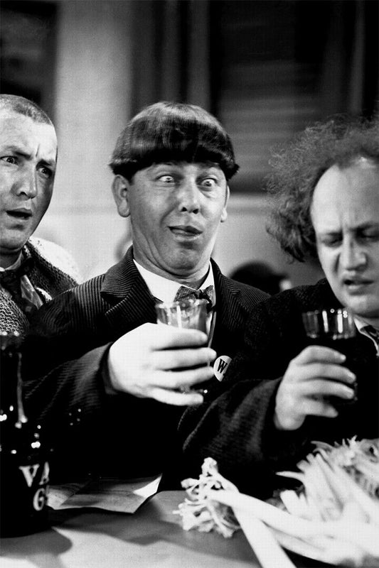 The Three Stooges With Drinks Movie Poster Wall Art Print Home Wall Decor - xonomax