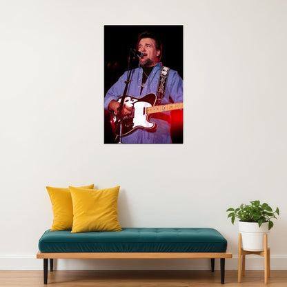 Close Up Of Country Singer Waylon Jennings Poster Wall Art Print Home Wall Decor - xonomax