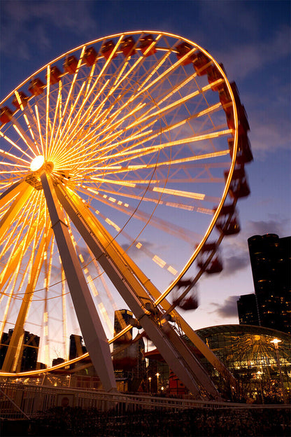 Ferris Wheel In Motion Poster Wall Art Print Home Wall Decor - xonomax