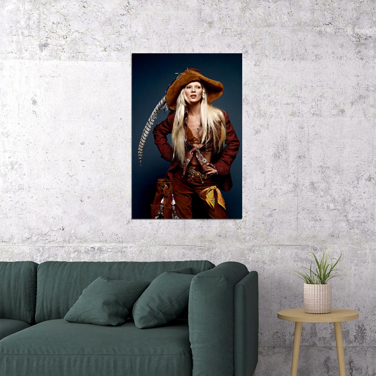 Kate Moss Artist Supermodel Fashion Poster Wall Art Print Home Wall Decor - xonomax