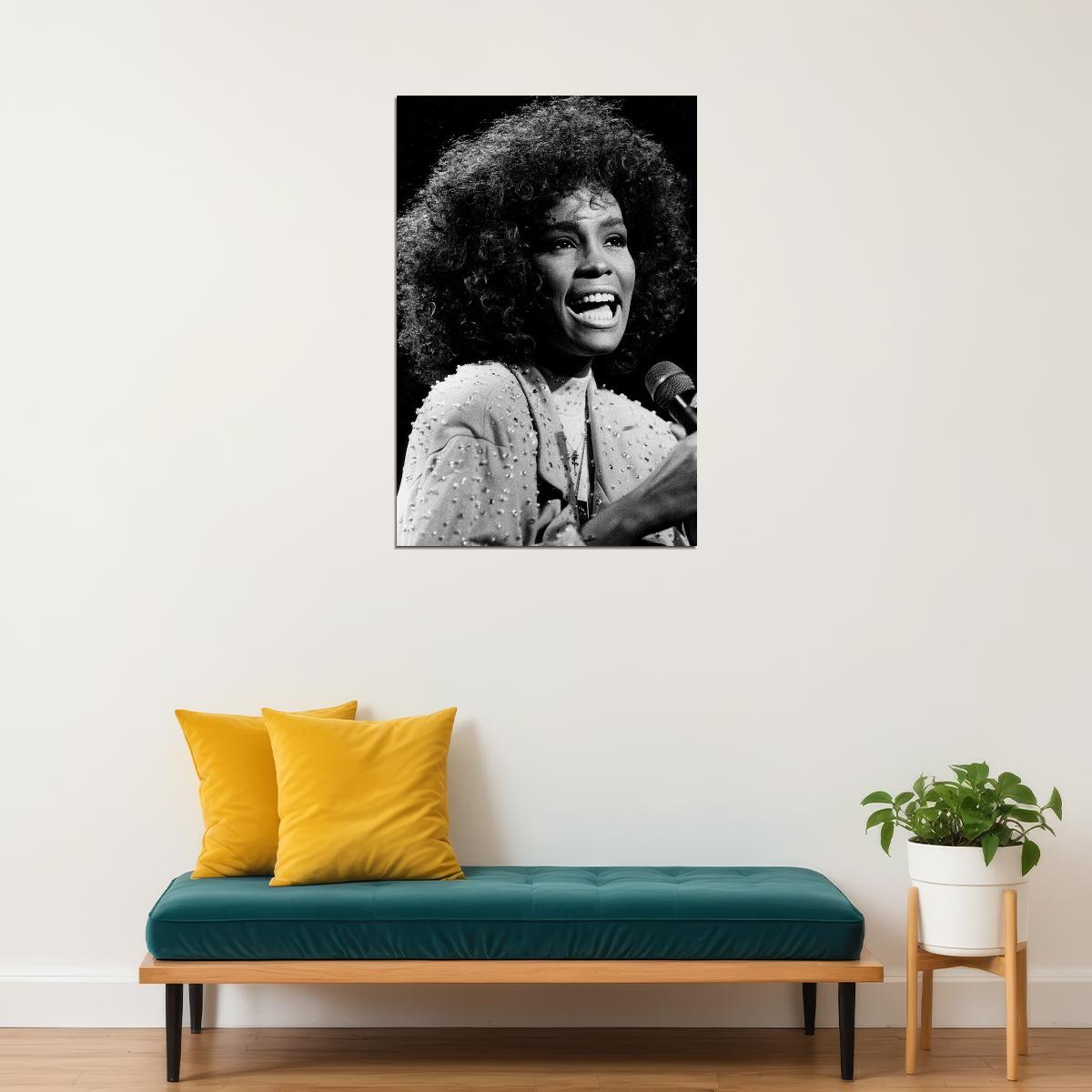 Whitney Houston Singer Musician Artist Poster Wall Art Print Home Wall Decor - xonomax