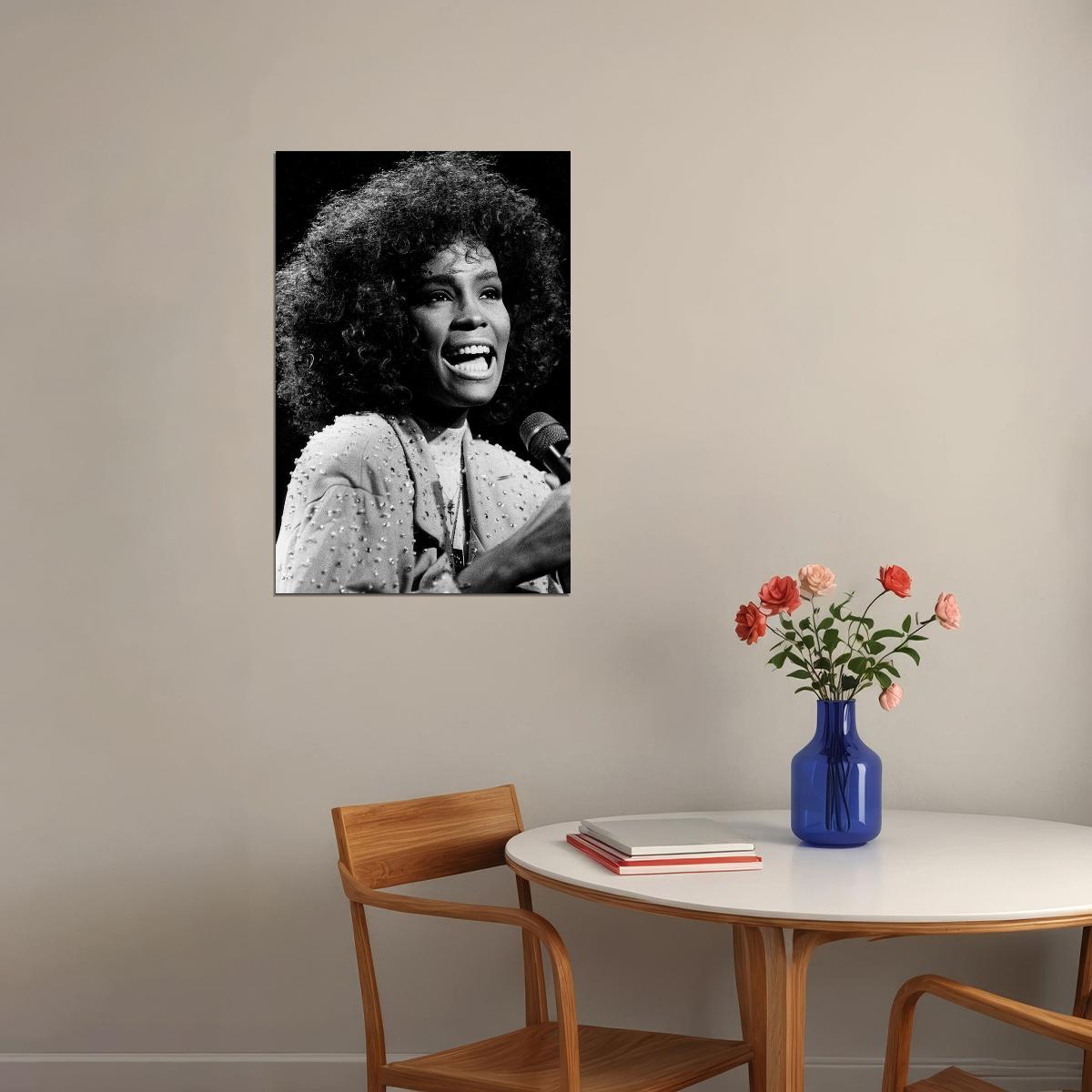 Whitney Houston Singer Musician Artist Poster Wall Art Print Home Wall Decor - xonomax