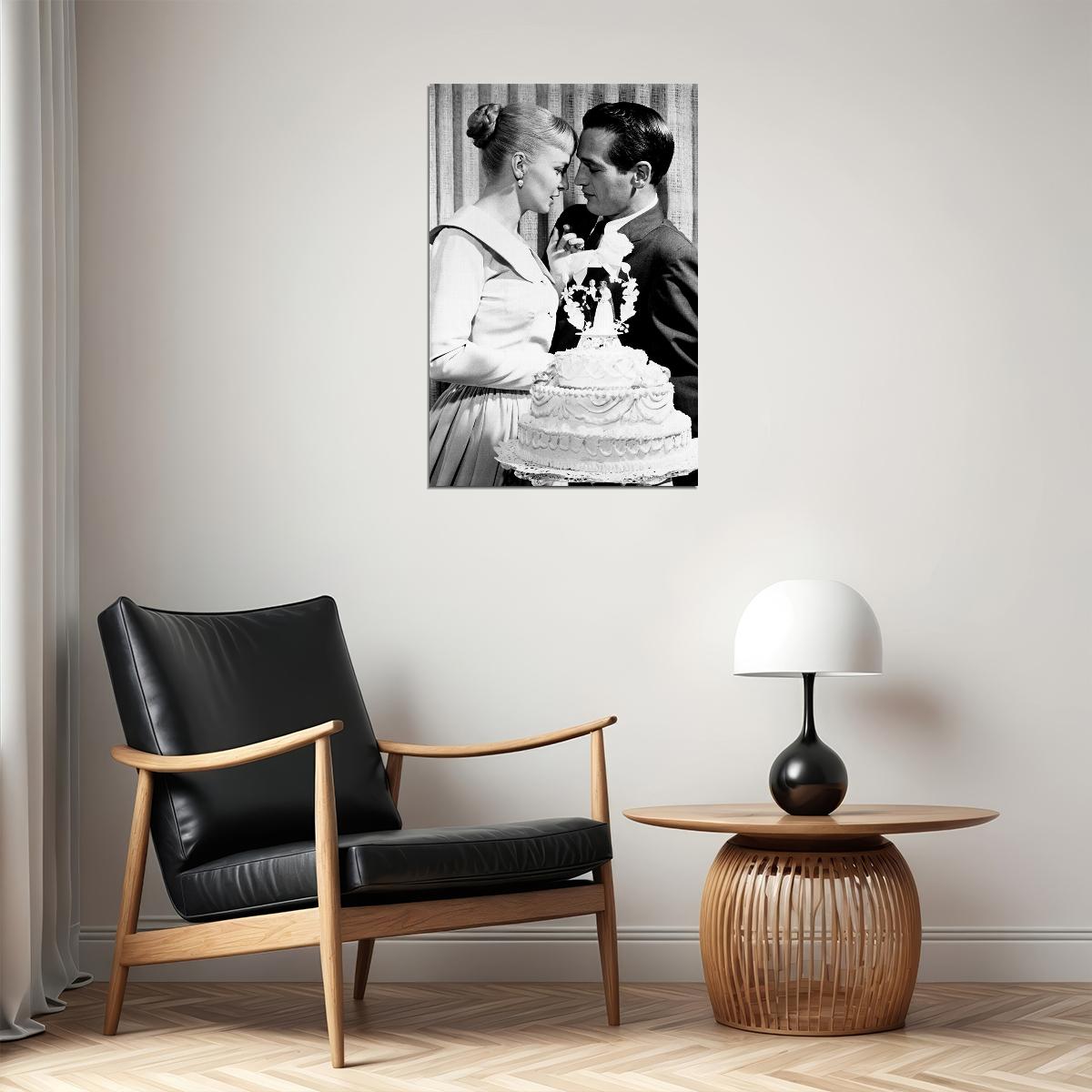 Joanne Woodward And Paul Newman On Their Wedding Day Poster Wall Art Print Home Wall Decor - xonomax
