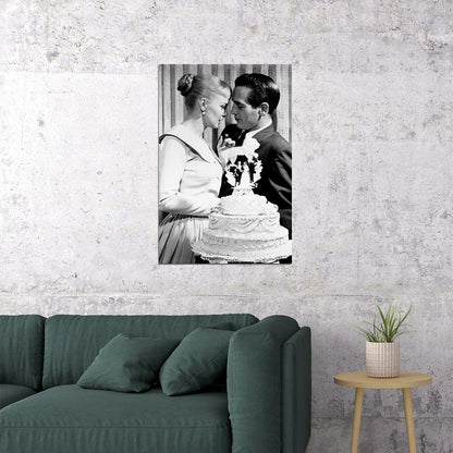 Joanne Woodward And Paul Newman On Their Wedding Day Poster Wall Art Print Home Wall Decor - xonomax