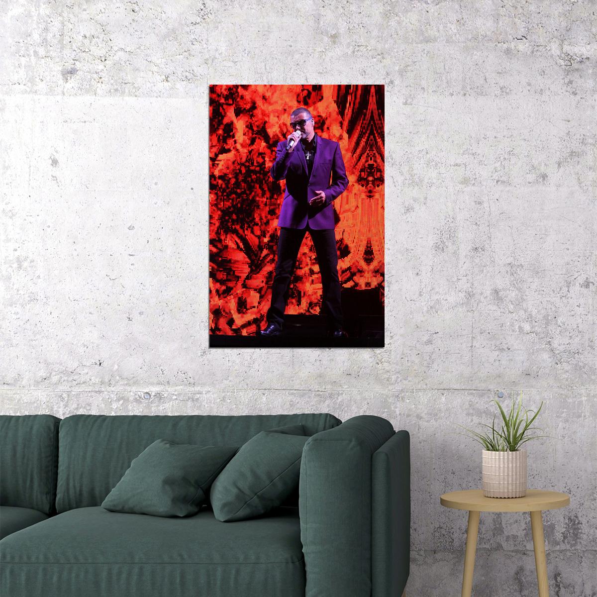 George Michael Singing Vocalist Poster Wall Art Print Home Wall Decor - xonomax