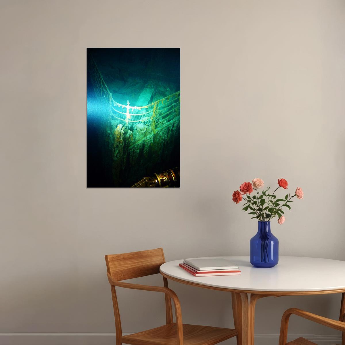 Bow Of Shipwrecked Titanic Cruise Ship Poster Wall Art Print Home Wall Decor - xonomax