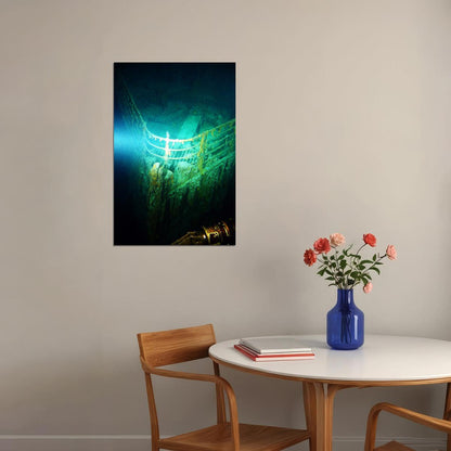 Bow Of Shipwrecked Titanic Cruise Ship Poster Wall Art Print Home Wall Decor - xonomax