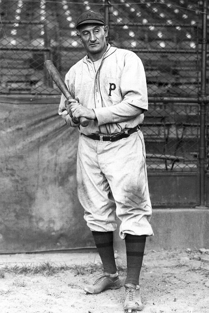 Honus Wagner Seated Holding Baseball Bat Poster Wall Art Print Home Wall Decor - xonomax