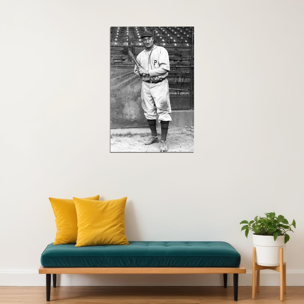 Honus Wagner Seated Holding Baseball Bat Poster Wall Art Print Home Wall Decor - xonomax