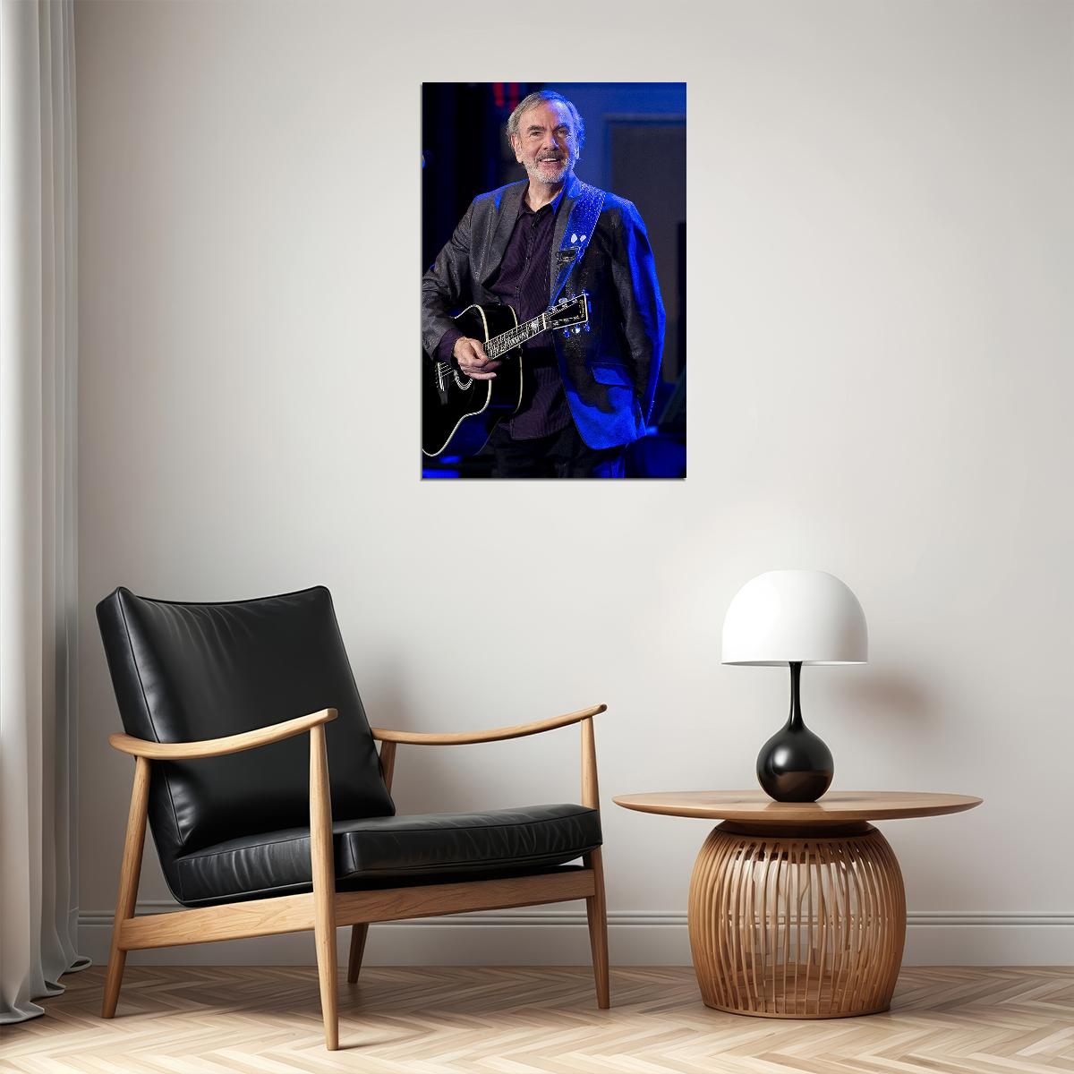 Neil Diamond Sings In Concert Poster Wall Art Print Home Wall Decor - xonomax