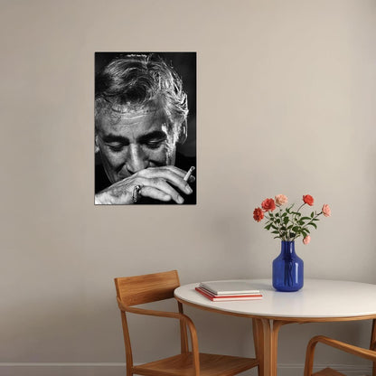 Portrait Of Leonard Bernstein Smoking Poster Wall Art Print Home Wall Decor - xonomax