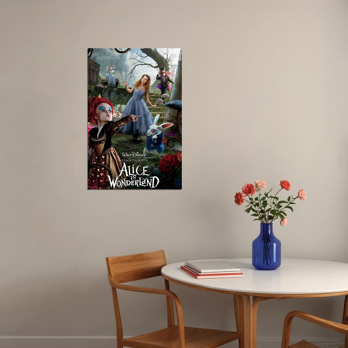 Alice In Wonderland Movie Fantasy Poster Wall Art Print Home Wall Decor - xonomax