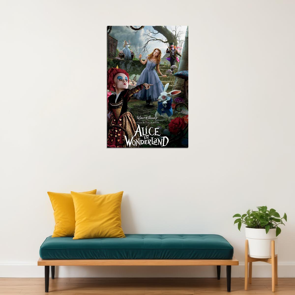 Alice In Wonderland Movie Fantasy Poster Wall Art Print Home Wall Decor - xonomax