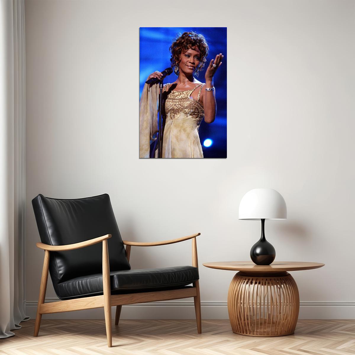 Whitney Houston Singer Musician Artist Poster Wall Art Print Home Wall Decor - xonomax