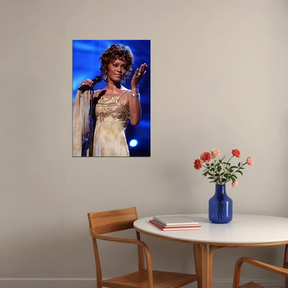 Whitney Houston Singer Musician Artist Poster Wall Art Print Home Wall Decor - xonomax